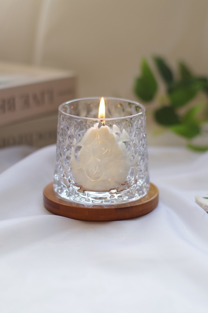 ピックアップ掲載♪リモンチェッロの香り 手作りアロマソイキャンドル ~Mellow Candle~ろうそく - 香氛蠟燭/燭台 - 玻璃 白色