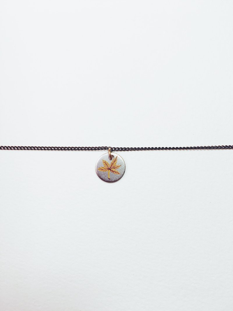 Hand Painted Bracelet - Maple Leaf