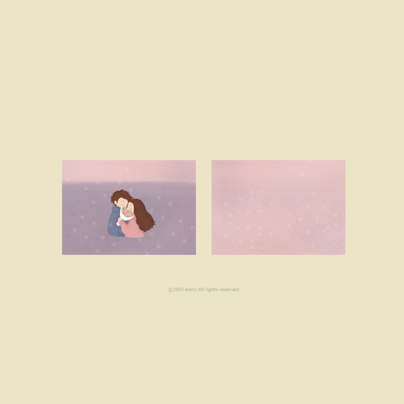 Cute Illustrated A6 Gift Card | Valentine's Day Special Lavender's Romance