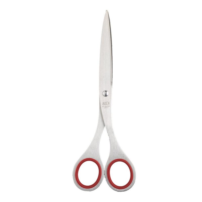 林刃物事務用短刃剪刀185mm-紅 - 剪刀/拆信刀 - 不鏽鋼 紅色