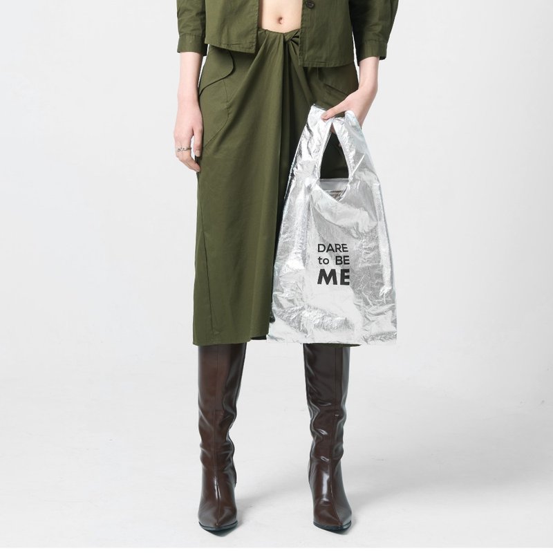 CUBE 環保折疊購物袋 - 太空銀/曜石黑 - 手提包/手提袋 - 其他材質 多色