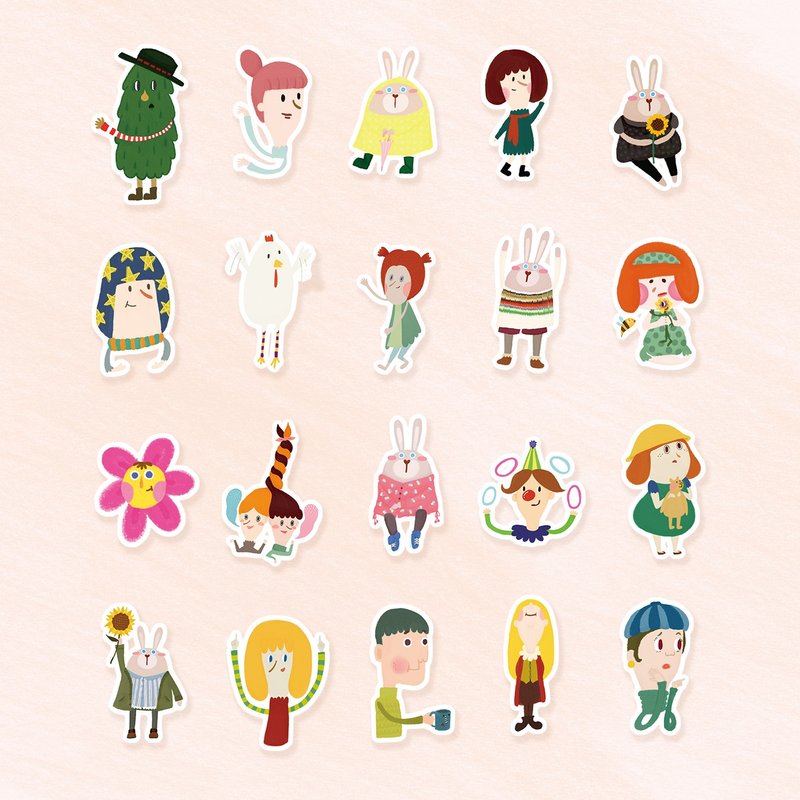 POSSIE illustration set stickers --- group optional