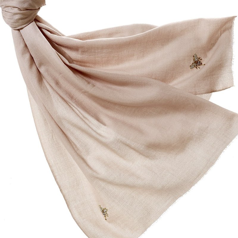 Angel Woolen Indian Pashmina Indian Handmade Cashmere Shawl Debby's Waltz - Skin Tone