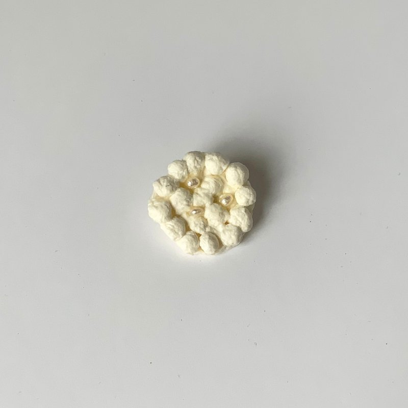 ブローチ Paper Flower  White6 - 胸針 - 紙 白色