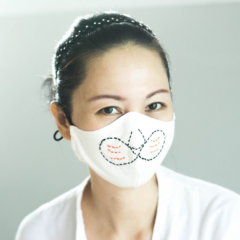 หน้ากากอนามัยปักเดินเส้นลาย Tigger น่ารัก เข้ารูปหน้าใส่สบายสายปรับได้