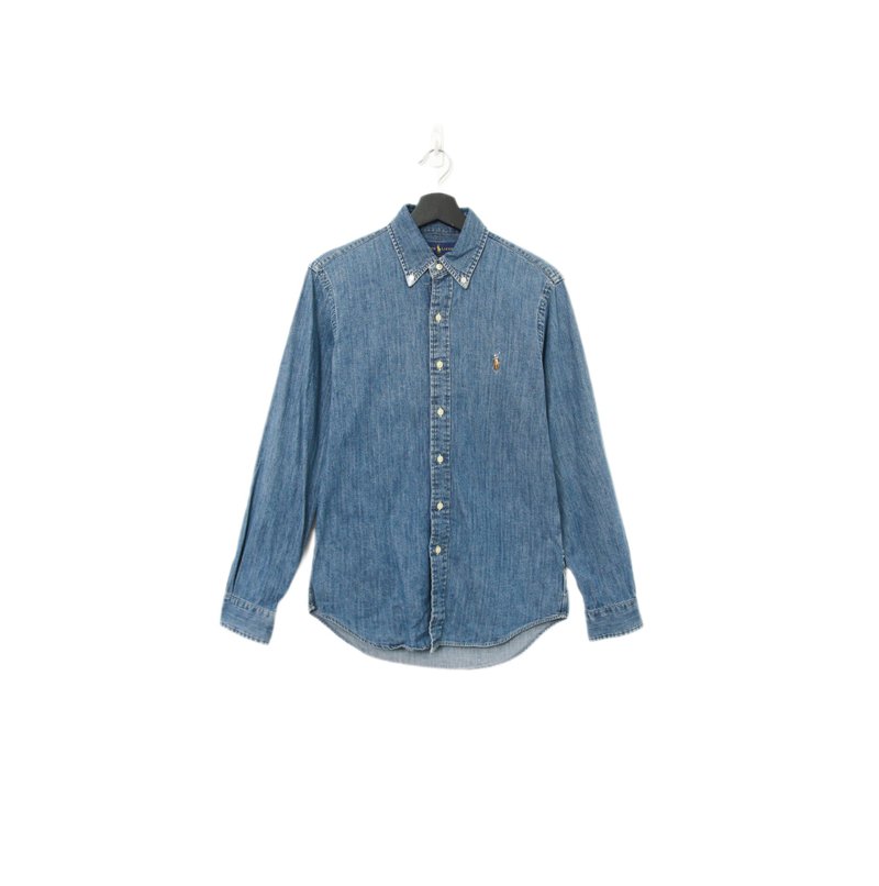 Back to Green-品牌襯衫polo 丹寧合身 sh-10//vintage shirt - 男襯衫/休閒襯衫 - 棉.麻