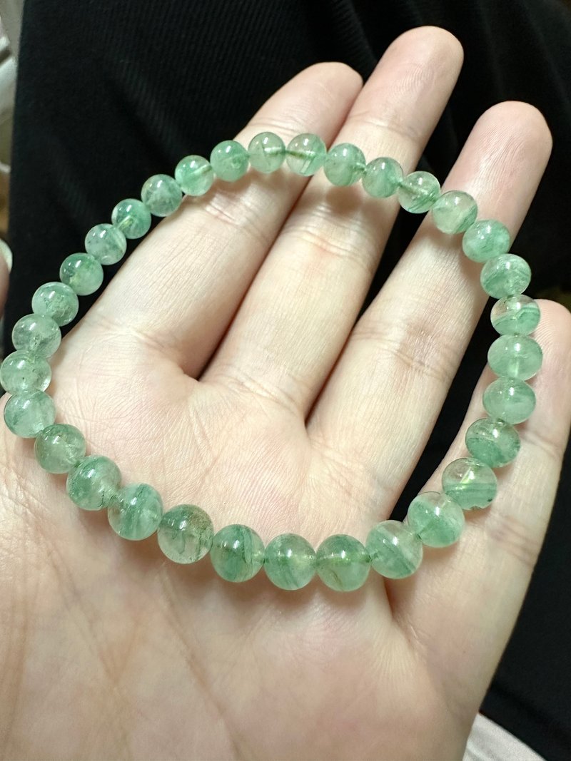 心忱-翠幽靈 6mm - 手鍊/手環 - 水晶 綠色