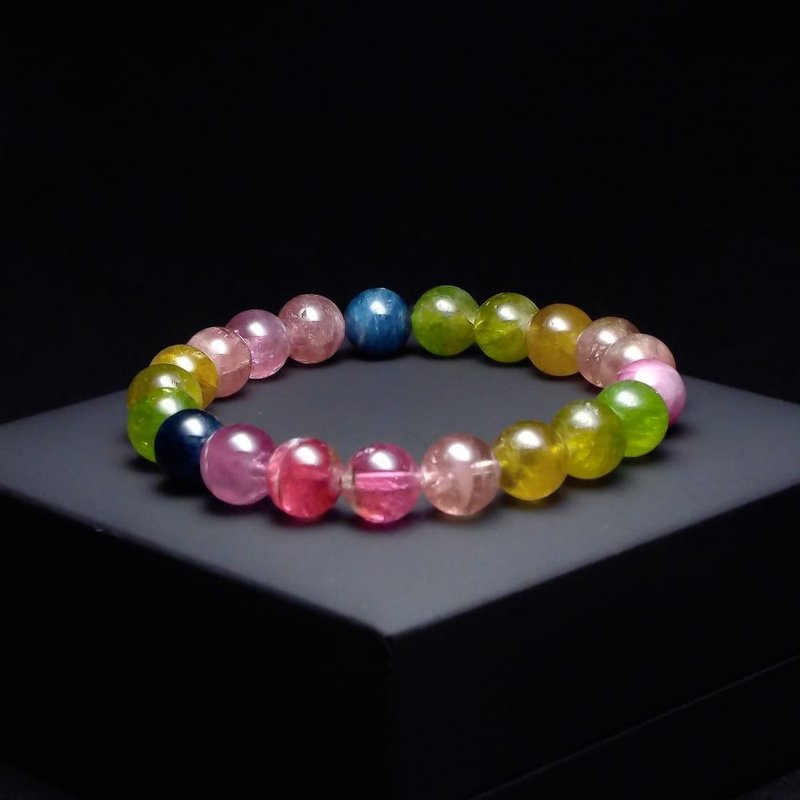 冰透色標碧璽 多彩之光的天然美麗 手鍊 手環 QBR00108 - 手鍊/手環 - 水晶