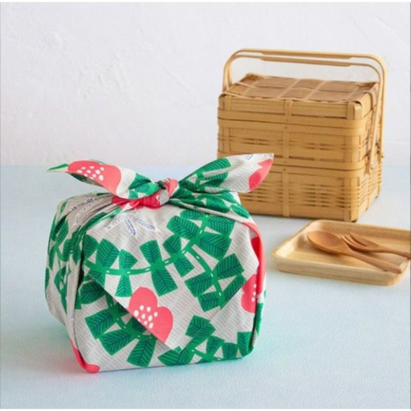 京都風呂敷包巾-katakata二巾-蜂鳥(防潑水) - 手帕 - 其他人造纖維