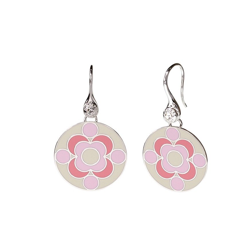 Paul Dirac quantum Cloisonne Earrings (Silver) -08,109,151,109