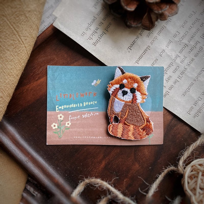 Embroideried badge | Ailurus | Littdlework