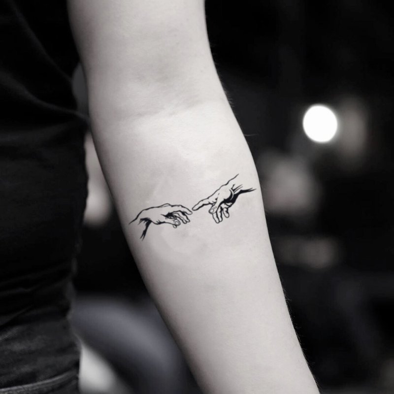 Creation of Adam Temporary Fake Tattoo Sticker (Set of 2) - OhMyTat