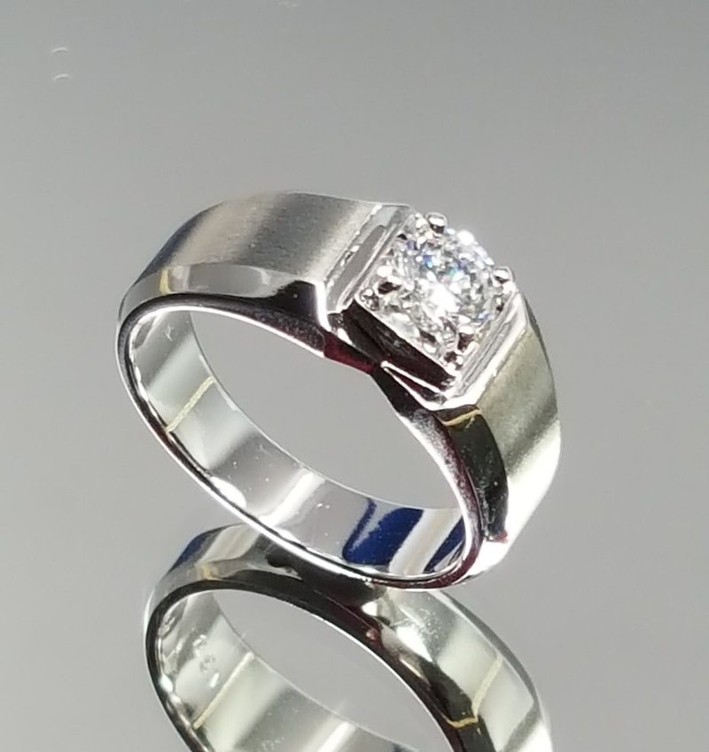 【Hongsheng jewelry】 A33 simulation diamond silver ring