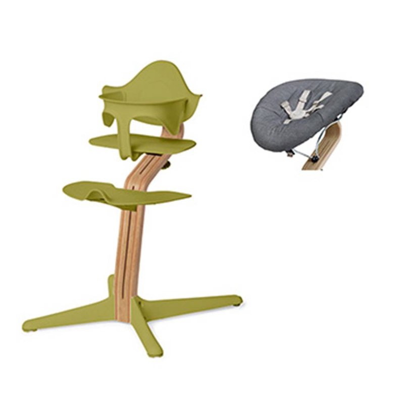 Nomi Denmark Multi-stage Children's Growth Learning Regulating Chair - Luxury Set - Green