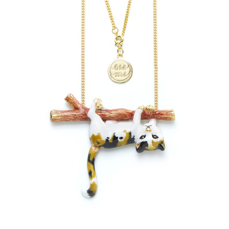 Sasha White Kitten Necklace