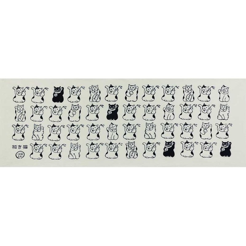 京都手拭巾-貓系列-貓系列-招財貓 - 海報/掛畫/掛布 - 棉.麻