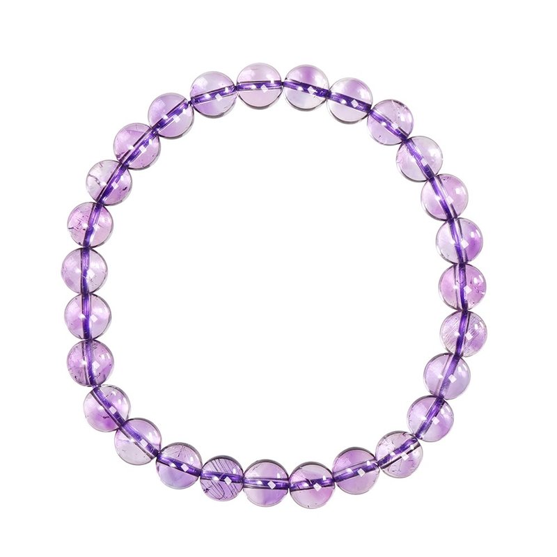 【正佳珠寶】紫超七 頂級冰淨體紫超七 6.4-6.8mm 紫超七水晶手珠 - 手鍊/手環 - 半寶石 多色