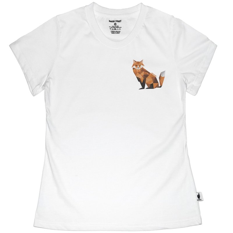 British Fashion Brand -Baker Street- Little Fox Printed T-shirt