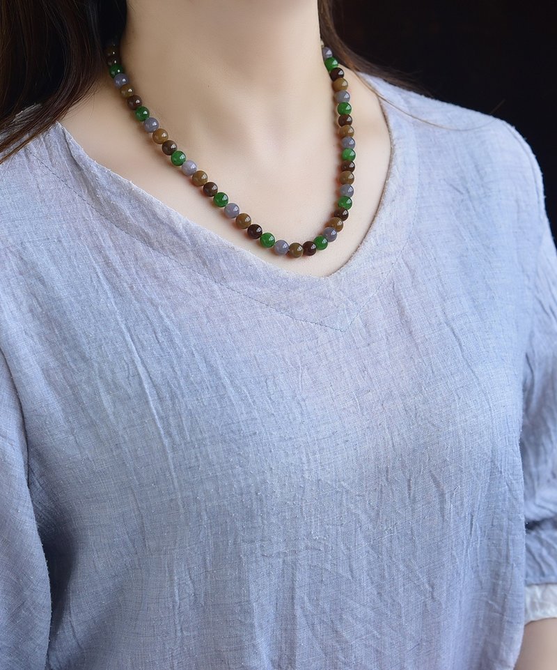 和田玉多寶項鏈 水頭超好 簡單大方 尺寸約8mm 重約43.82克 - 項鍊 - 水晶