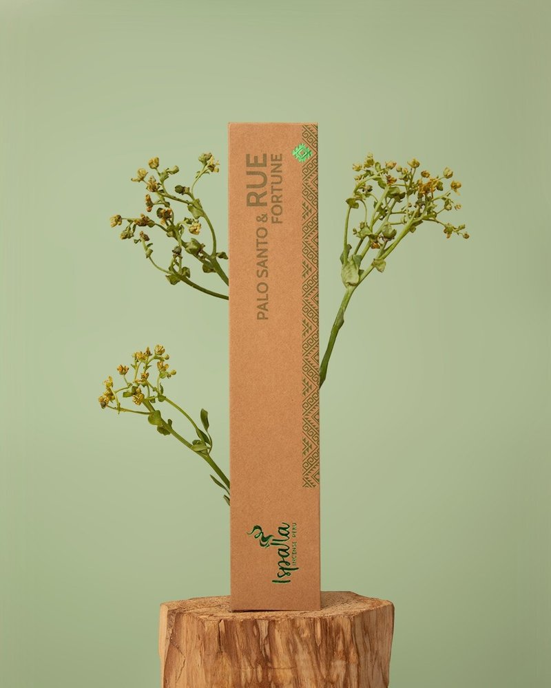 Ispalla Palo Santo & Rue 聖木&芸香 線香 10支 秘魯聖木線香 - 香氛/精油/擴香 - 其他材質 綠色