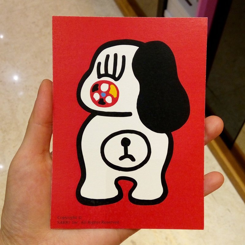 One-eyed dog (can make A3 size poster) Birthday Card Design Coloring Illustration Photobook Card Universal Card Art Art Modern Lovers Love Special Interesting Weird Features Weird Cute Taiwan Yellow Fun Funny Eye-catching Tide Art Glitter Flash Cool Not th