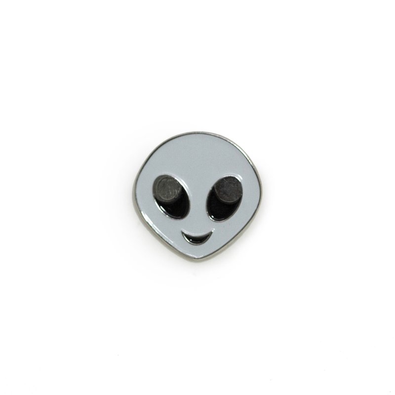 White Alien Pin