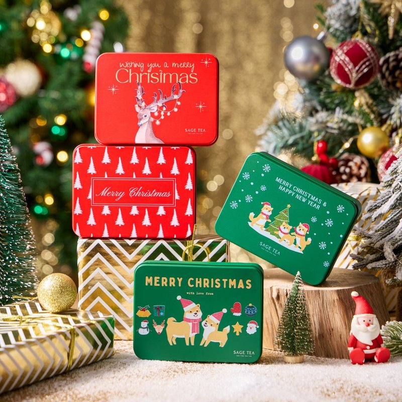 【2025聖誕禮物推薦】Sage Tea 長方形禮盒 客製化禮物 自訂組合 - 手工餅乾 - 其他材質