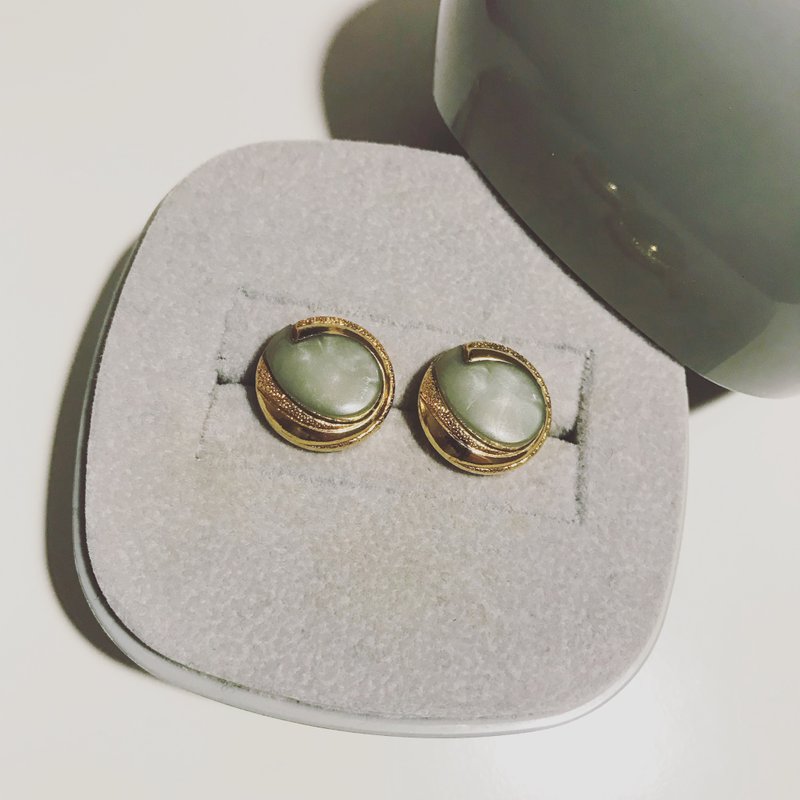 Vintage button earrings