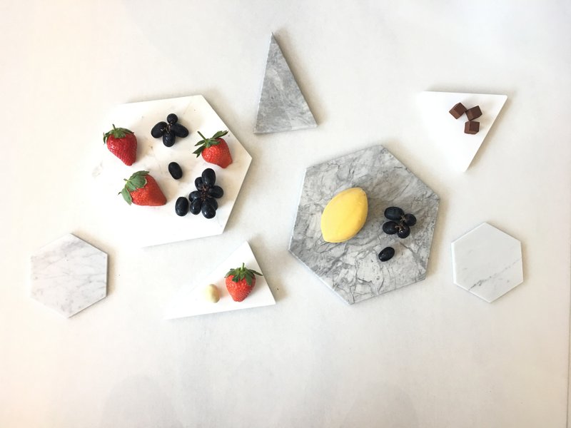 Ahe DECO Customized Goods - 15*15*1CM Grey Marble Dish