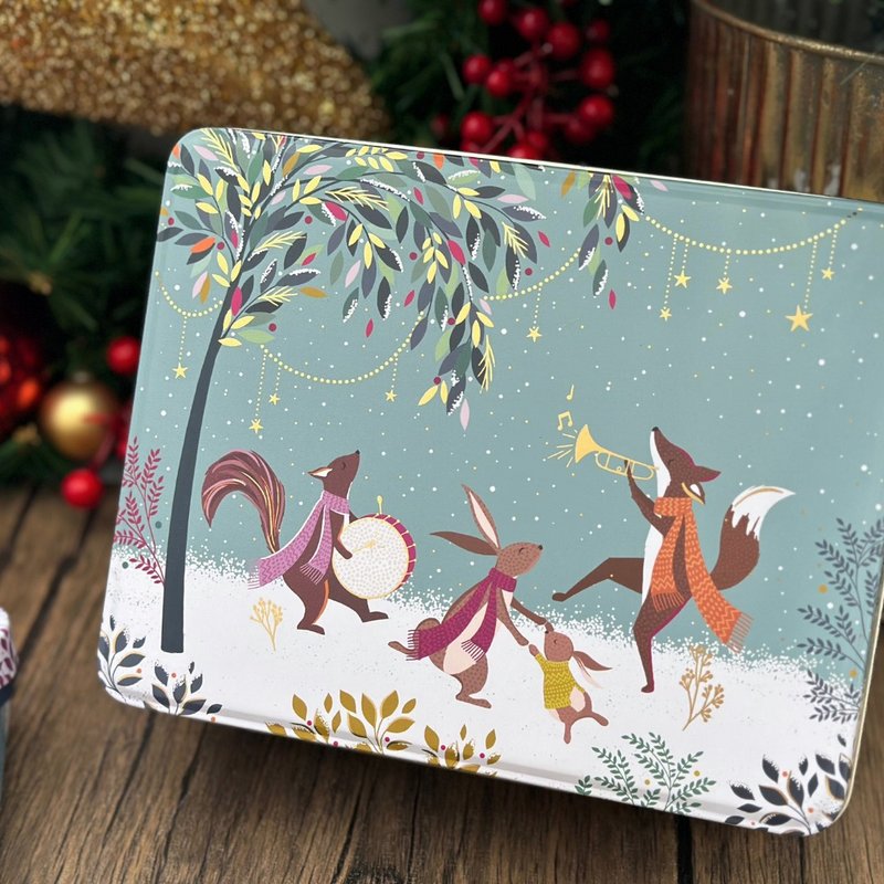 聖誕林地故事大方茶葉糖果禮盒【英國糖迷你包12包入 英國茶】 - 零食/點心 - 其他材質 藍色