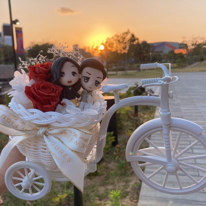 只限香港客戶 情人節禮物排行榜TOP PICK — Q版公仔 復古三輪車 - 陶藝/玻璃 - 陶 多色