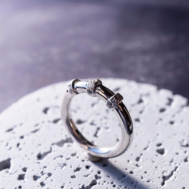 【ジルコニア】シルバー925 プレーティング可 【受注生産】S-053 - 戒指 - 其他金屬 銀色