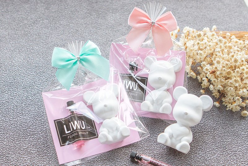 精巧單包裝 抱心小熊擴香石 (附精油) 禮物 獎品 工商 生日 情人 - 香氛/精油/擴香 - 其他材質 多色