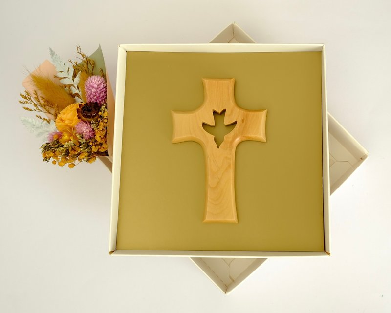Israel Imported Olive Wood Series Holy Spirit Peace Dove Cross 161734