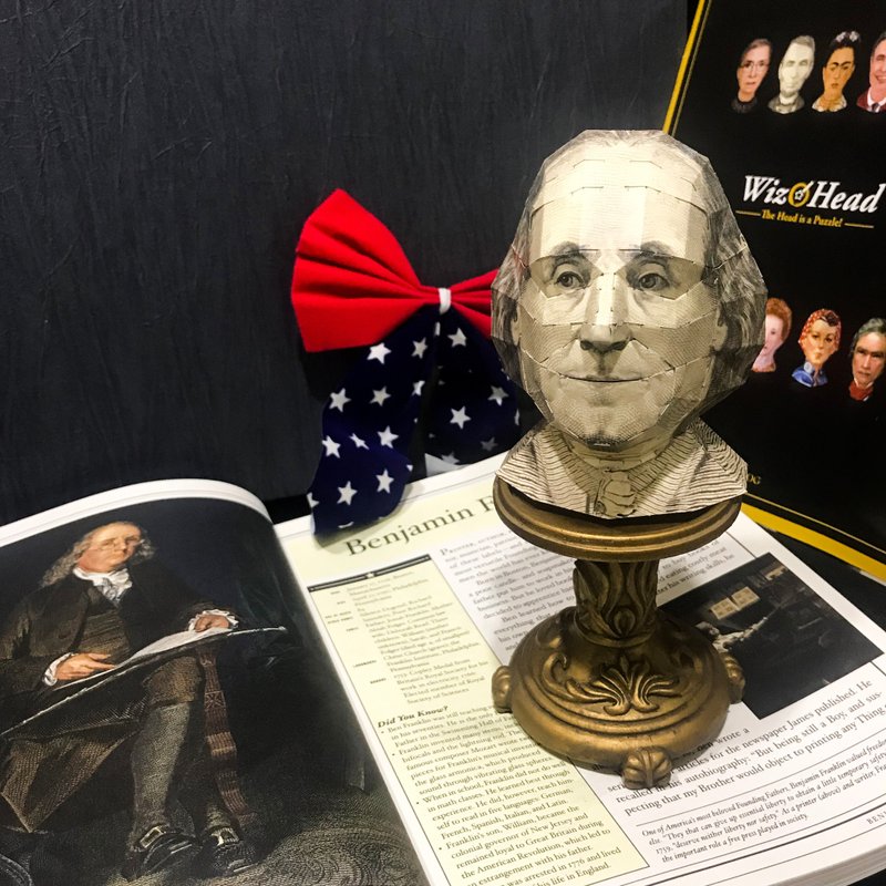 【酷比頭紙模型】富蘭克林 Franklin美金系列 | 免剪貼 立體 手作 - 木工/竹藝/紙雕 - 紙 多色