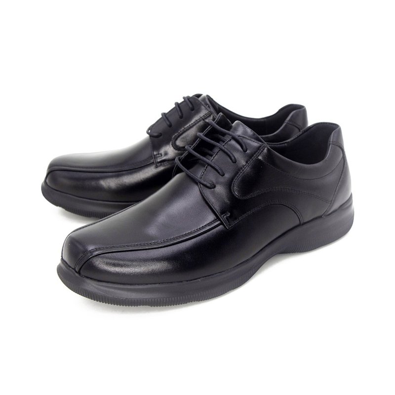 W&M 方圓頭綁帶皮鞋 男鞋 -黑(另有棕) - 男皮鞋 - 真皮