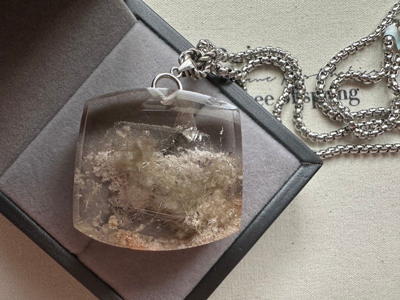 巴西料幽靈串金髮吊墜 - 項鍊 - 水晶