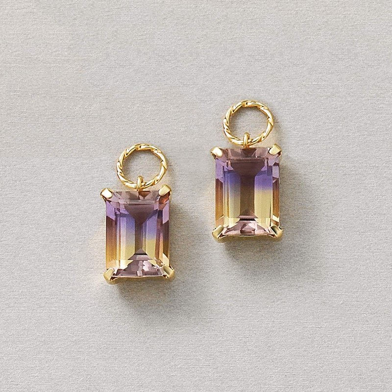 【Palette】 10K 黃金紫黃晶墜飾 - 耳環/耳夾/耳骨夾 - 貴金屬