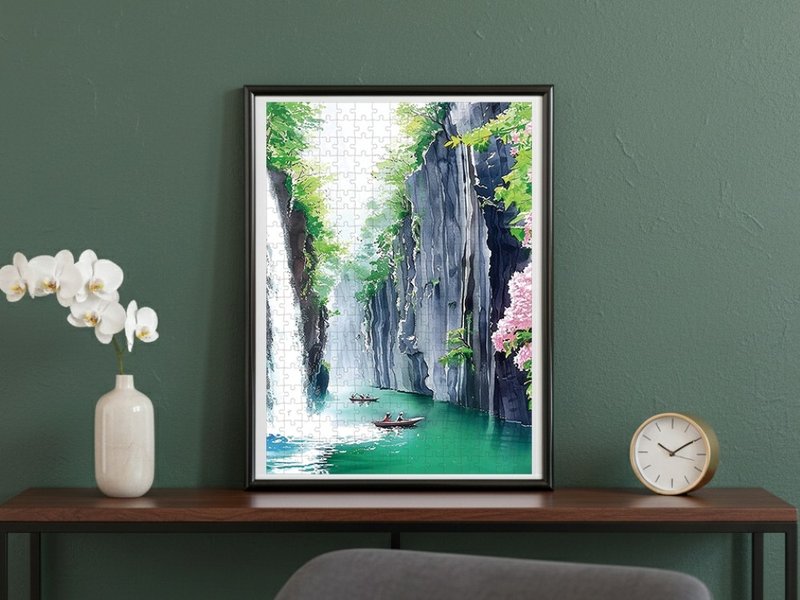 日本製手工拼圖・高千穗峽、宮崎・日本風景・送禮、擺設 - 壁貼/牆壁裝飾 - 紙