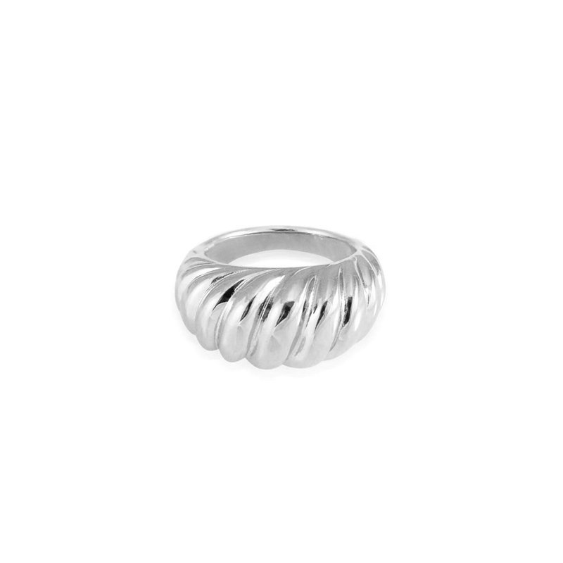 Croissant Dome Bold Silver Ring