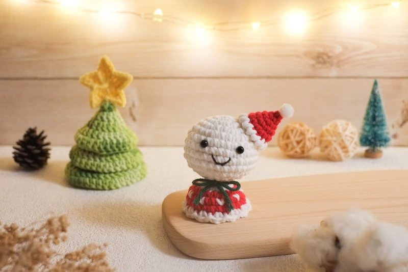 Yarn knitted Christmas sunny day doll
