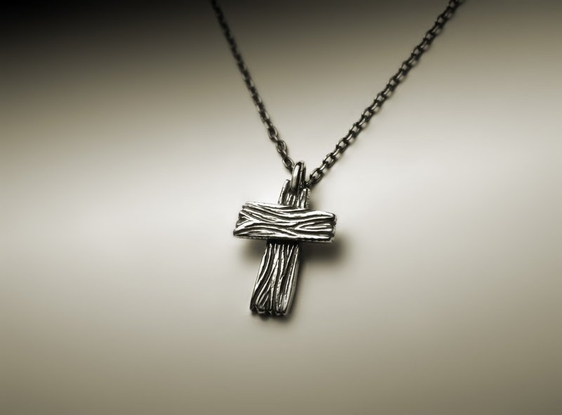 Flat wood texture necklace