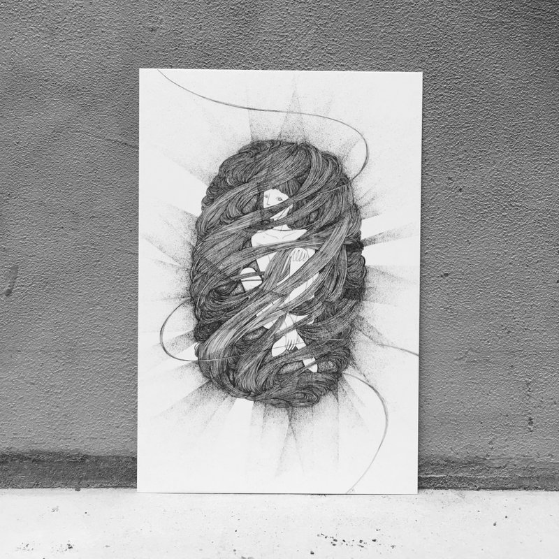 every moment. Rebirth black and white postcards