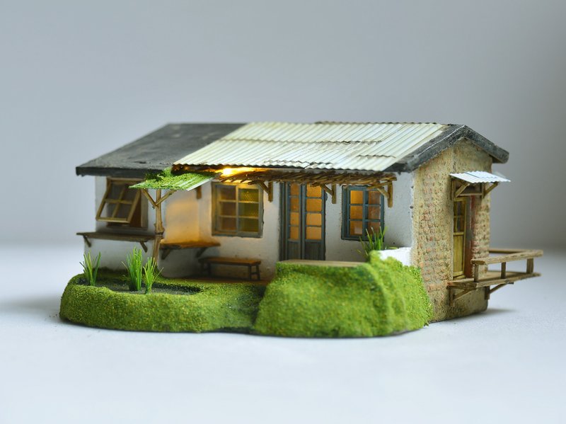 水泥老屋創作--庭院老厝 - 擺飾/家飾品 - 水泥 咖啡色
