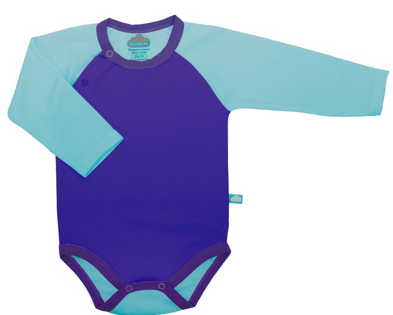 SanBelle Baby Bodysuit★SkinProtection★0-12m Purple×Calypso
