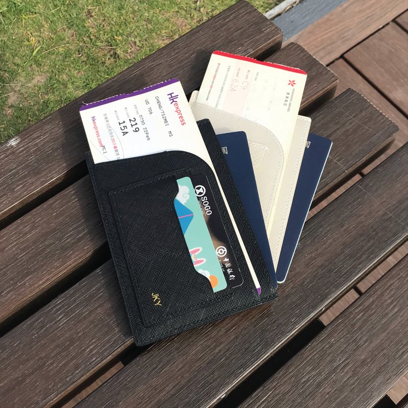 【Passport套/護照夾】十字紋牛皮系列/旅行/多色可選/手工製造 - 護照夾/護照套 - 真皮 多色