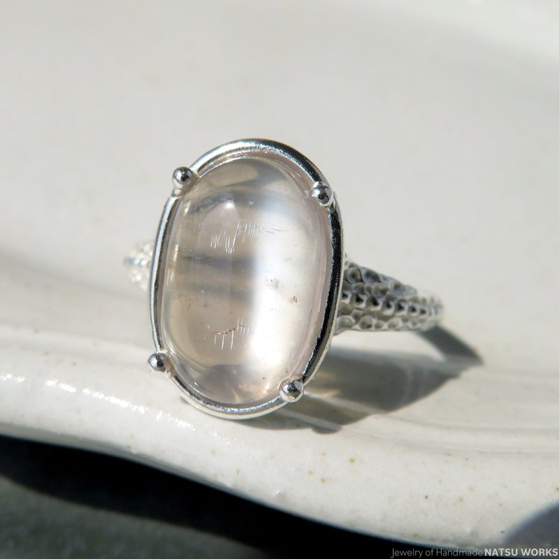 ムーンストーン リング / grayish MoonStone Ring 0 - 戒指 - 寶石 灰色