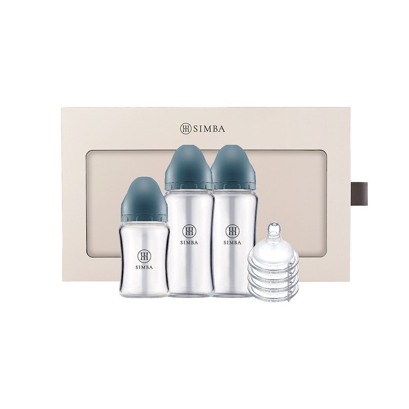 【Simba小獅王辛巴】限定初綻新生奶瓶禮盒(贈心意提袋) - 彌月禮盒 - 玻璃 粉紅色