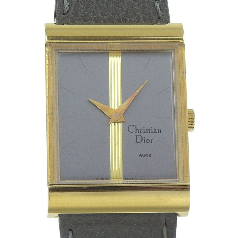 【日本直送】クリスチャンディオール Dior 腕時計 cal.2512-1 31735 SS×レザー 手巻き グレー文字盤 メンズ【中古】 - 女錶 - 不鏽鋼 灰色