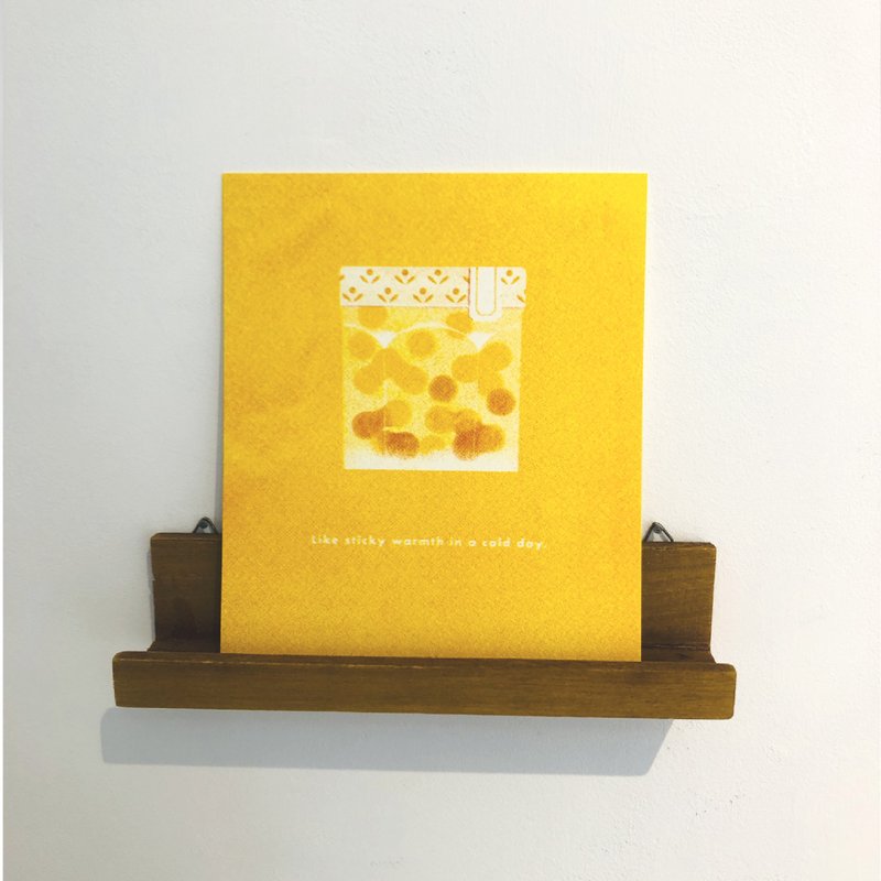 蜜 Riso印刷明信片 - 卡片/明信片 - 紙 金色